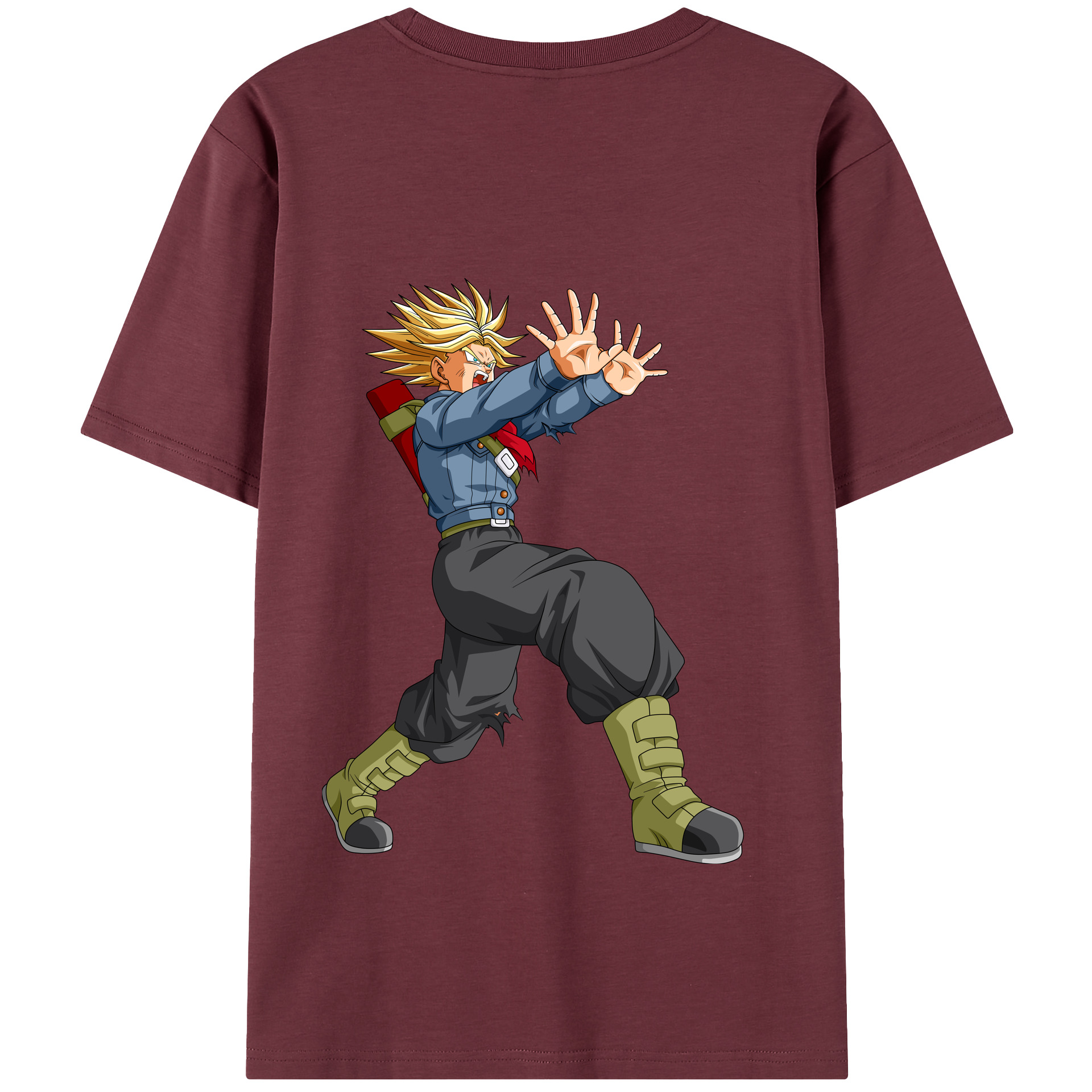 （画像用） ドラゴンボール トランクス（Torankusu）DRAGON BALL Trunks 綿100％半袖Tシャツ（背面プリント）